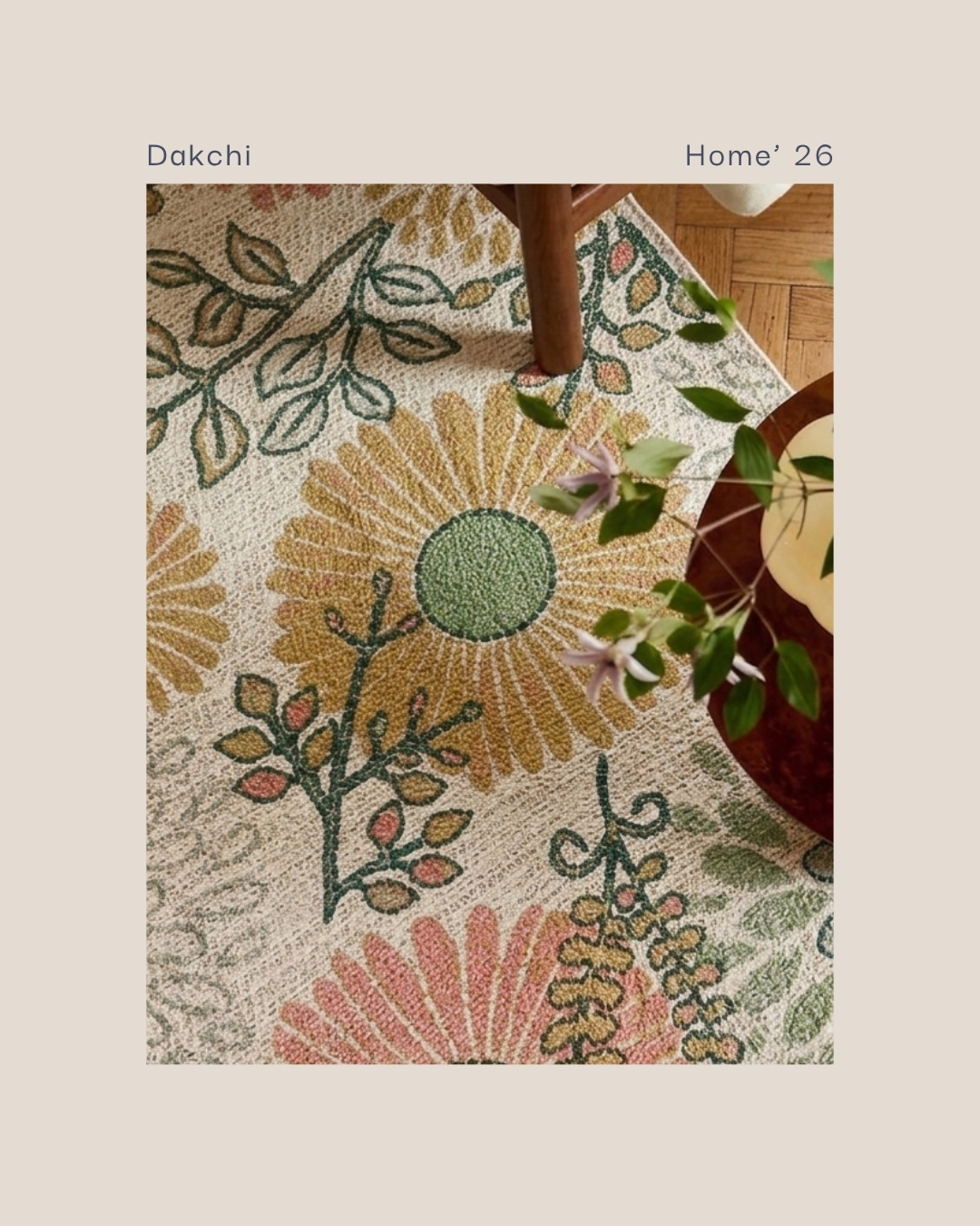 Hand embroidery on natural cotton